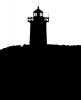 Portsmouth Harbor Lighthouse silhouette, New Castle Island, New Hampshire, Atlantic Ocean, East Coast, Eastern Seaboard, Harbor, logo, shape, TLHV05P11_11M