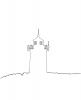 Portsmouth Harbor Lighthouse outline, line drawing, TLHV05P11_11O