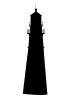 Portland Head Light silhouette, Fort Williams Park, Cape Elizabeth, Maine, East Coast, Eastern Seaboard, Atlantic Ocean, logo, shape, TLHV05P12_14BM