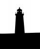 Newburyport Harbor Lighthouse silhouette, Plum Island, Merrimack River, East Coast, Eastern Seaboard, Atlantic Ocean, Harbor, logo, shape, TLHV05P13_11M