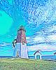 Point Judith Light, Rhode Island Sound, Atlantic Ocean, East Coast, Eastern Seaboard, Paintography
