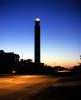 Oak Island Lighthouse, south of Wilmington, North Carolina, East Coast, Atlantic Ocean, Eastern Seaboard, Twilight, Dusk, Dawn