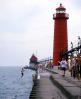 Grand Haven Lighthouse, Michigan, Lake Michigan, Great Lakes, TLHV06P12_18