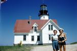 Sankaty Head Lighthouse, Nantucket, Massachusetts, East Coast, Eastern Seaboard, Atlantic Ocean, vintage photo, 1950s