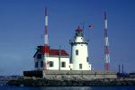 Cleveland Harbor West Pierhead Lighthouse, Lake Erie, Great Lakes, Ohio, Harbor, TLHV08P02_03B