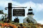 Old Point Loma Lighthouse, Signage, San Diego, California, Point Loma, West Coast, TLHV08P02_05B