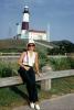Smiling Woman, lady, Montauk Point Lighthouse, TLHV08P03_09