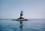 Latimers Reef Light, Fisher's Island sound, Long Island Sound, New York, 1957, 1950s, TLHV08P05_04