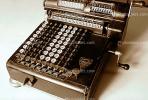 Mechanical Adding Machine, Antique, Old-fashioned, keyboard, 1930's, TMAV01P02_01.2644