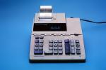 Electronic Adding Machine, Old-fashioned, keyboard, Paper Ribbon, 1980s, TMAV01P02_05