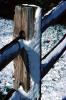 Snowy Wooden Fence