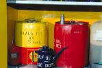 Cabinet full of Flammable Liquid Containers