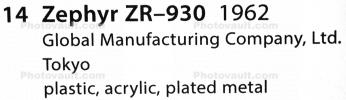 Zephyr ZR-930, 1962, Transistor Radio, TMRD01_167