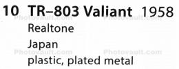 Realtone TR-803 Valient 1958