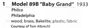 Philco Model 89B Baby Grand, 1933, Cathedral Radio, TMRD01_208
