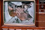 glass shattered, TV, Television, TMRV01P03_06.2644