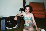 Girl with her Record Player, Smiles, 1960s, TMRV01P05_07