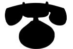 Dial Phone silhouette, logo, shape, Dial Phone, Rotary, Desk Set, Old Phone, antique, 1930s