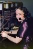 Telephone Operator, Woman, headset, switchboard, patch bay, 1940s, TMTV01P10_18B