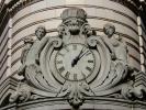 Clock, Round, Circular, Circle, statue, Ornate, roman numerals, outdoor clock, outside, exterior, building, TMWD01_001