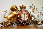 Clock, Roman Numerals, Lion, Unicorn, Royal Clock, Crown, TMWV01P01_01.0167