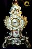 Ornate Clock, porcelin, rococo, roman numerals, gold leaf, opulent