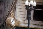 Outdoor Clock, outside, exterior, building, roman numerals, TMWV01P10_12
