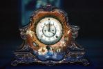 Ornate Clock, flower, morning glories, Round, Circular, Circle, TMWV01P11_13
