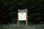 Managed Forest Sign, Clearcut Forest, Coastal Oregon