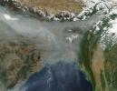 haze/smog over the Indo-Gangetic Plain, January 2013, Ganges, India, Tibet, Bangladesh, Himalayas, Bay of Bengal, TOPD01_028