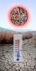 Global Warming Thermometer, cracked earth, children face globe, Photo-Illustration, TOPD01_037