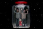 Family Caught in a Jar, the inability for the earths thin atmosphere to cleanse human caused pollution, Climate Change, Global Warming, Photo-Illustration, TOPD01_046