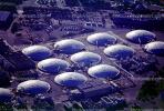 Digesters, enclosed tanks, Geodesic Domes, Wastewater Residuals, Huntington Beach, California, TOSV01P08_12