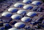 Digesters, enclosed tanks, Wastewater Residuals, Geodesic Domes, Huntington Beach, California, TOSV01P08_13