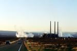 Billowing Smoke, Pollution, Navajo Coal Power Generating Station, Plant, Arizona, Smoke, ash, smokestacks, powerplant, TPFV01P04_13