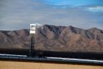 Ivanpah Solar Electric Generating System, facility, Boiler Towers, surrounded by sun-tracking mirrors, San Bernardino County, California, Mojave Desert, Mountains, 2016, TPSD01_006
