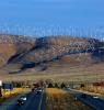 State Highway 58, Hills with Wind Power Towers, Tehachapi California, freeway, TPWD01_020