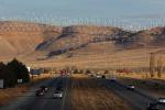 State Highway 58, Hills with Wind Power Towers, Tehachapi California, freeway, TPWD01_021