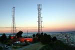 twin radio towers on Twin Peaks, Telecommunications, telecom, TRAD01_044