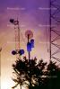 twin radio towers on Twin Peaks, Telecommunications