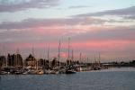 Early Morning Sunrise over the Oakland Estuary, docks, harbor