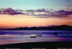 sunrise, clouds, mountains, Sea of Cortez, Los Barriles, boat, Mexico