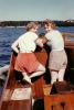 Two Women, Friends, Boat, 1940s