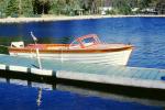 motorboat, Dock, Harbor, lake, shoreline, 1960, 1960s