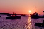 Harbor, Boats, Sunrise in Maine, USA