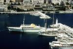 Aristotle Onassis Yacht, Christina, Harbor, Docks, Monte Carlo, Port of Monaco, 1958, 1950s, TSCV08P04_11