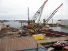 Cranes, Harbor, Inlet, Docks, Harbor, Cheboygan, Michigan, Lake Huron, TSDD01_019