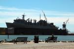 Waterfront, bench, Navy Ship, USNS Rainier (T-AOE-7), fast combat support ship, Supply class, TSDD01_072