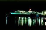 Jubilee, ocean liner, cruise ship, night, nighttime, Floating Drydock