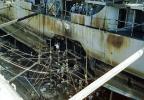 Hole in the Hull, scaffolding, USS Burton Mine Damage, Yokosuka Japan, TSDV01P07_17